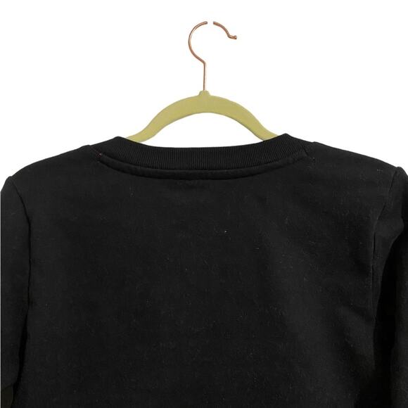 Calvin Klein Performance Black Long Sleeve Logo Crop Sweatshirt Sz S - Picture 10 of 13